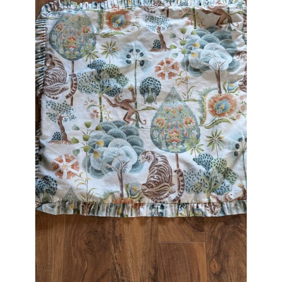 Cuddledown Jungle-Themed Pillow Sham Square With Ruffled Edges - Picture 2 of 8